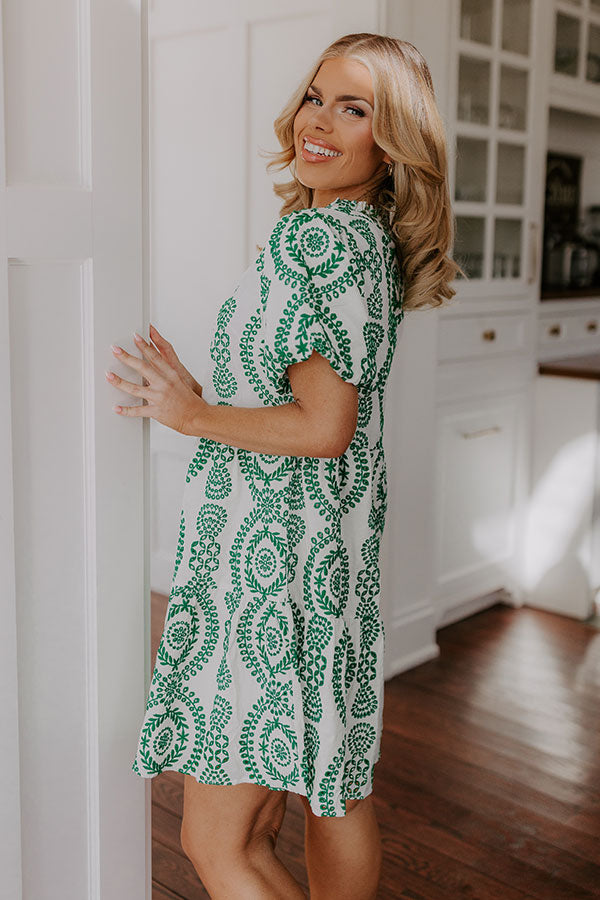 Premium Green Eyelet Mini Dress - Ultimate Summer Style