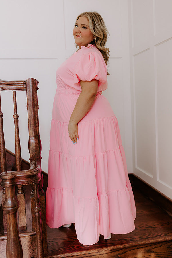 Ultimate Elegance Maxi Dress - Pink Curves