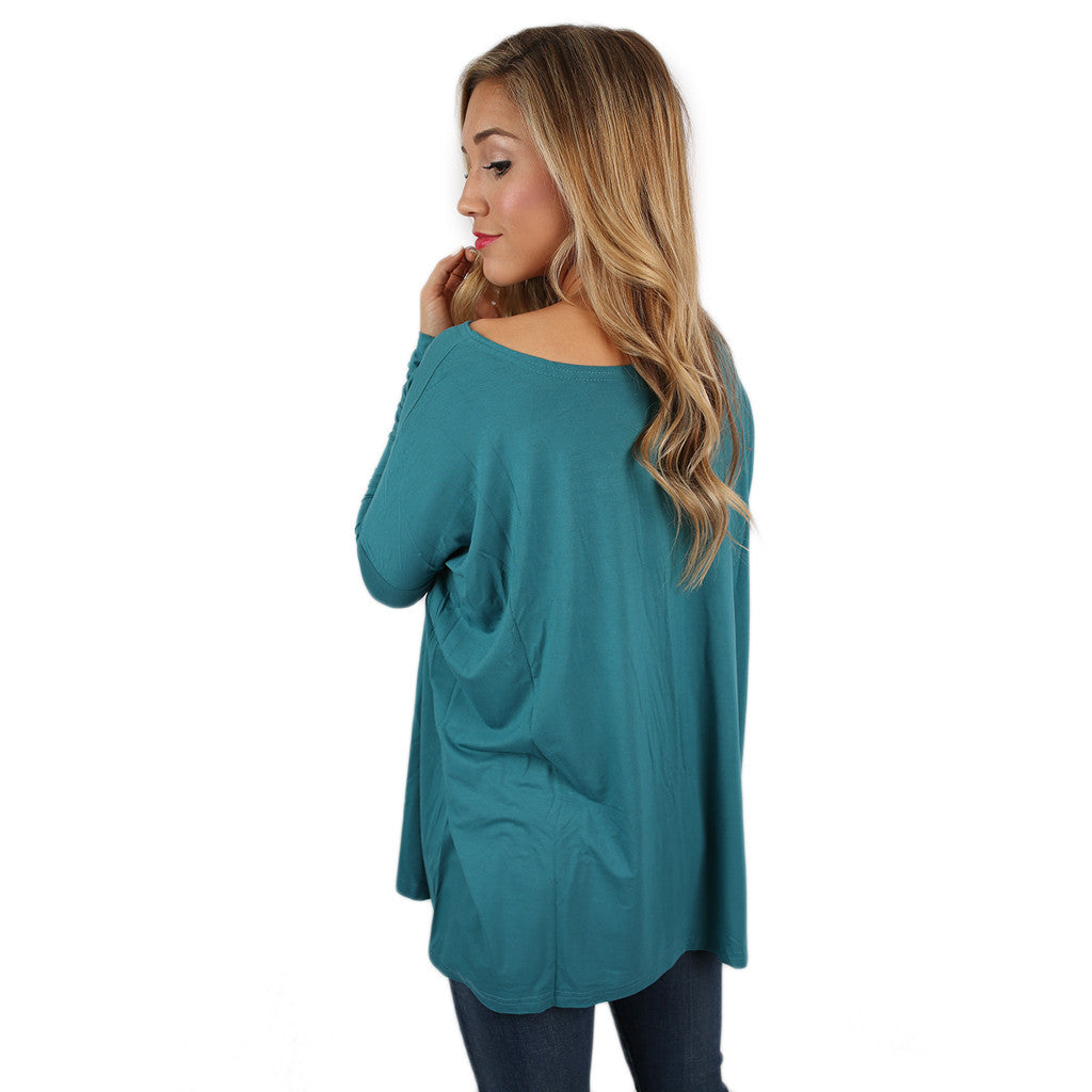 Premium PIKO Tee in Teal - Ultimate Comfort & Style