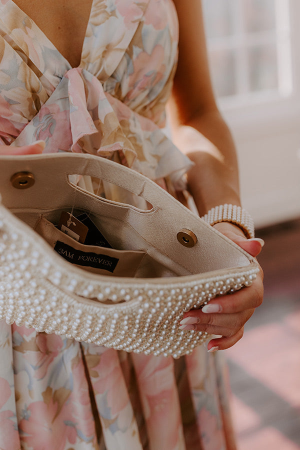 Premium Pearl Embellished Evening Clutch