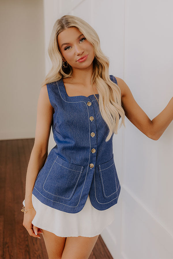 Ultimate Rodeo Drive Denim Vest - Effortless Style Upgrade