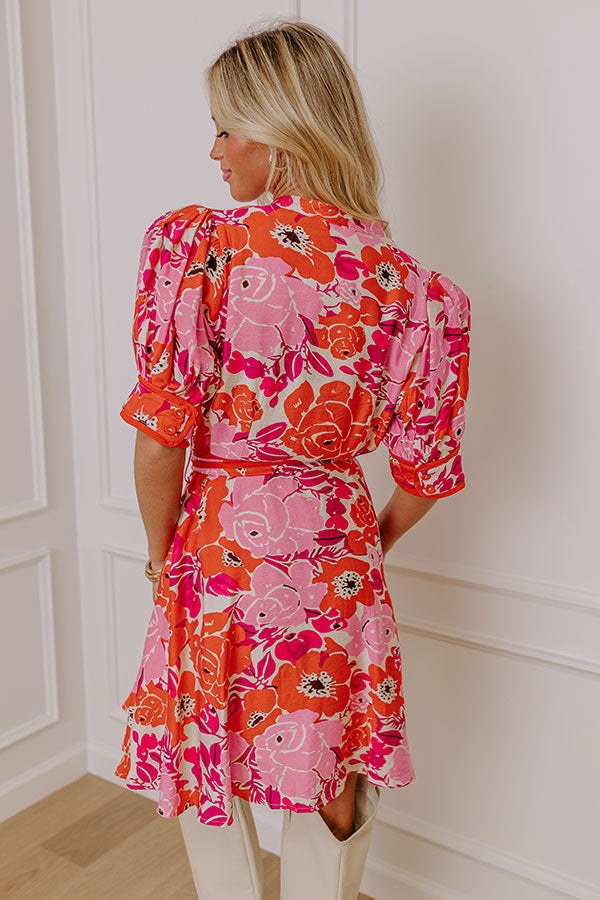 Premium Floral Mini Dress: Sunny With A Chance of Blooms