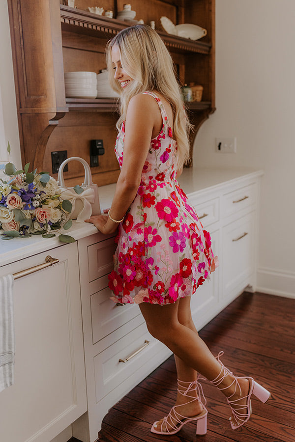 Premium Sweet On You Floral Embroidered Mini Dress