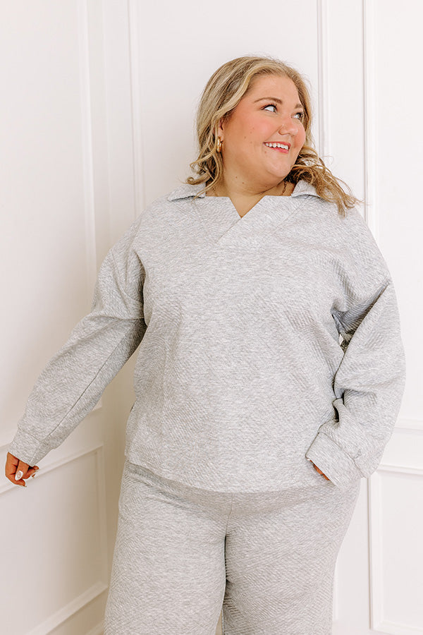 Premium Grey Curves Lattes Sweatshirt