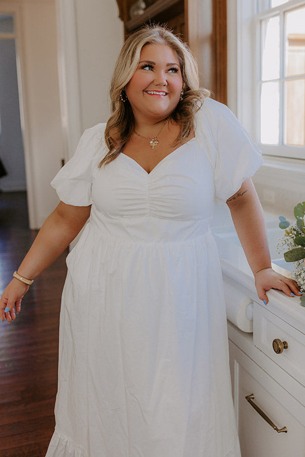 Premium Sweet Serendipity Maxi Dress - Ultimate White Curves Elegance