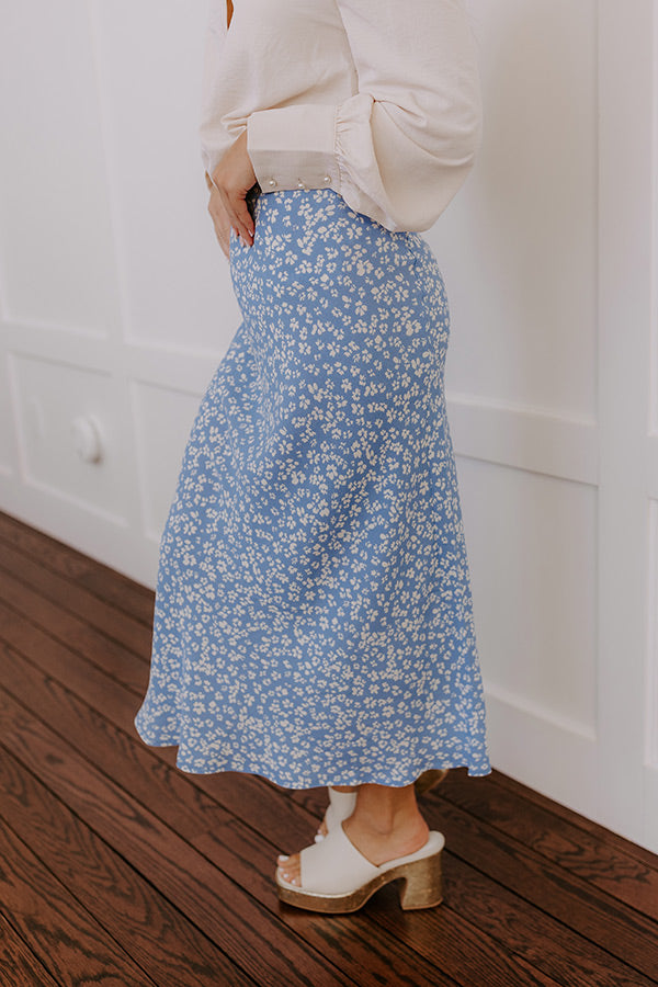 The Penelope Premium Floral Midi Skirt - Timeless Elegance