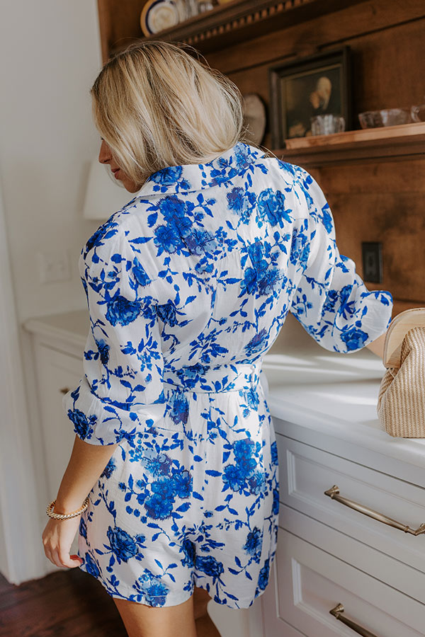 Ultimate Royal Blue Floral Romper – Sweet Surprise Style