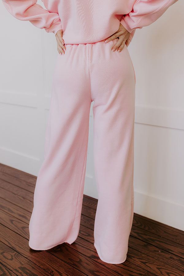 Ultimate Cozy High Waist Vintage Wash Pants - Soft Pink