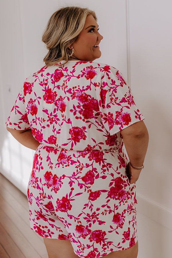 Ultimate Floral Romper - Hot Pink Curves Edition