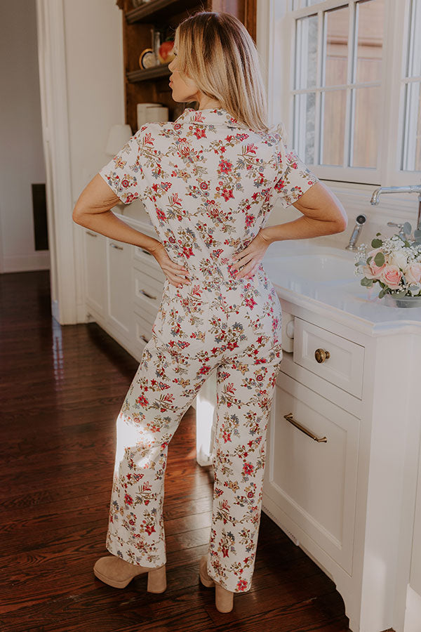 Premium Napa Valley Floral Denim Jumpsuit - Ultimate Style Upgrade