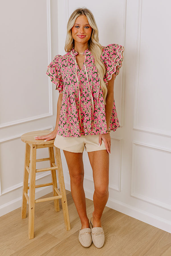 Ultimate Floral Charm Top: Brunch-Ready Style