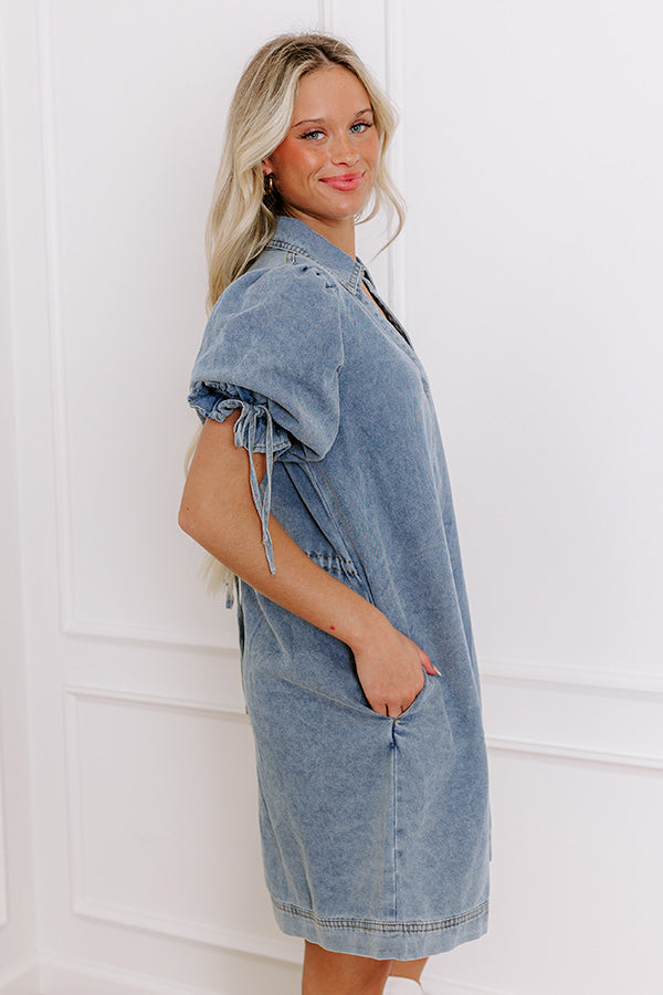 Ultimate Bistro Chic Denim Mini Dress