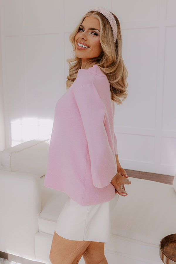 Ultimate Light Pink Sweater Top - Simply Chic Edition