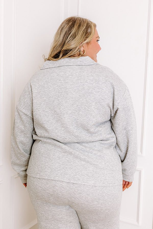 Premium Grey Curves Lattes Sweatshirt