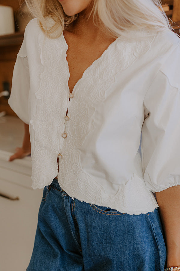 Premium Subtle Charm Embroidered Blouse