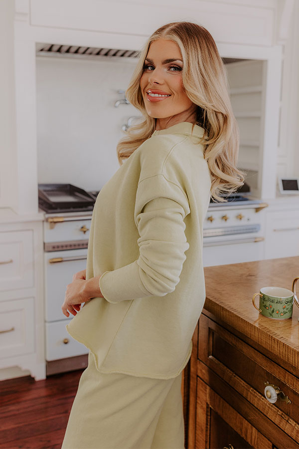 Premium Cozy Cues Sweatshirt - Light Chartreuse | Ultimate Comfort Style