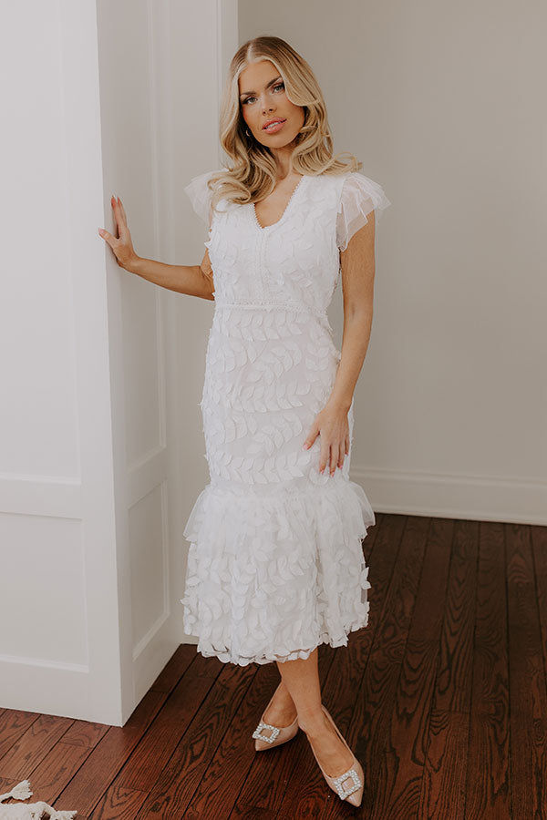 Ultimate Toss The Bouquet Midi Dress - Premium Elegance