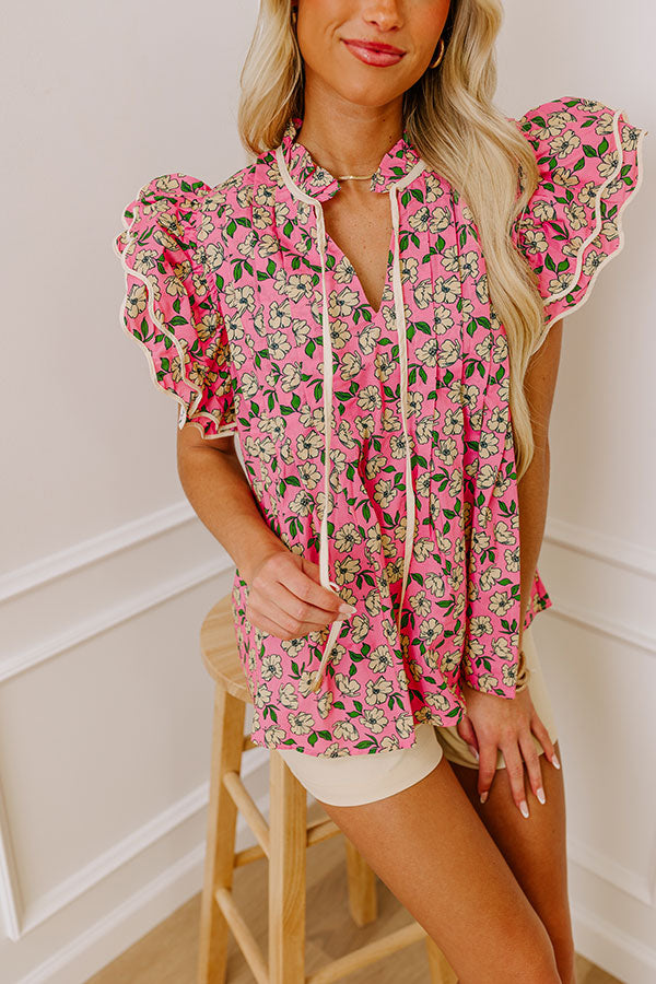 Ultimate Floral Charm Top: Brunch-Ready Style