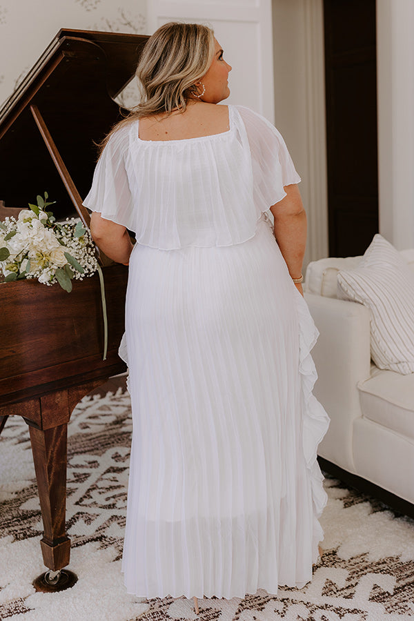 Ultimate Elegance Pleated Maxi Dress for Curves