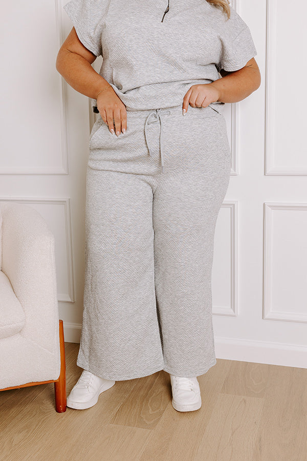 Premium High Waist Trousers - Grey Curves | Ultimate Comfort & Style