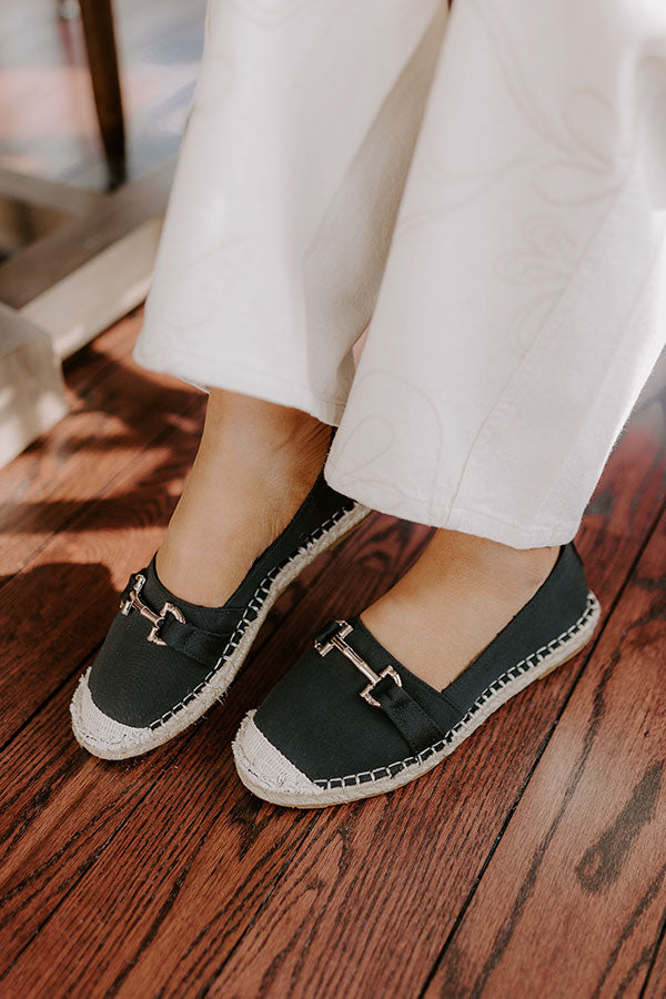 Premium Ellie Black Espadrille Flats - Ultimate Comfort & Style