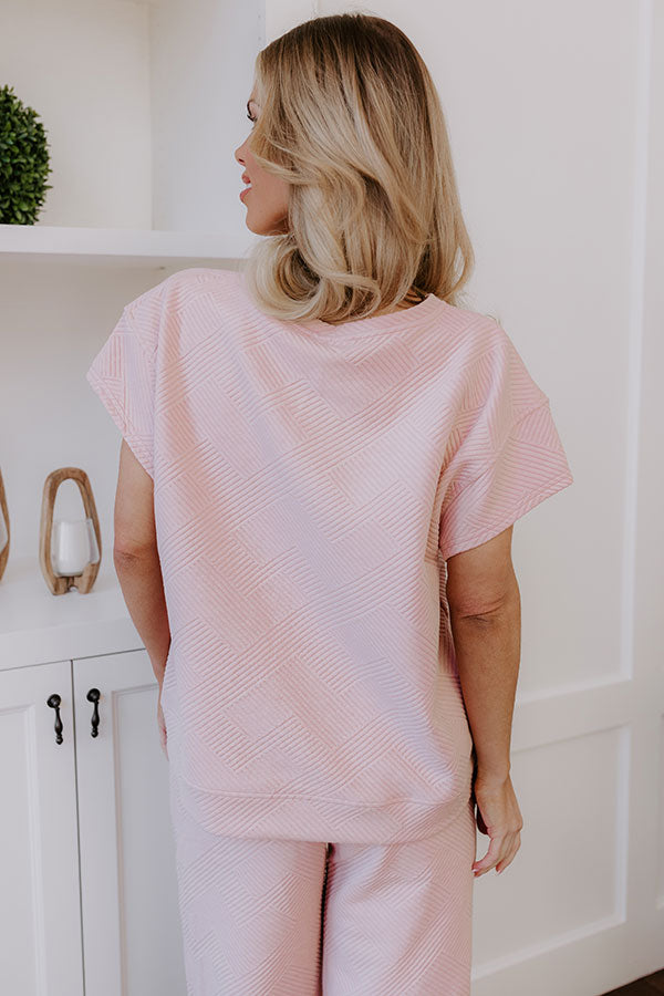 Premium Lattes First Shift Top - Light Pink Casual Essential