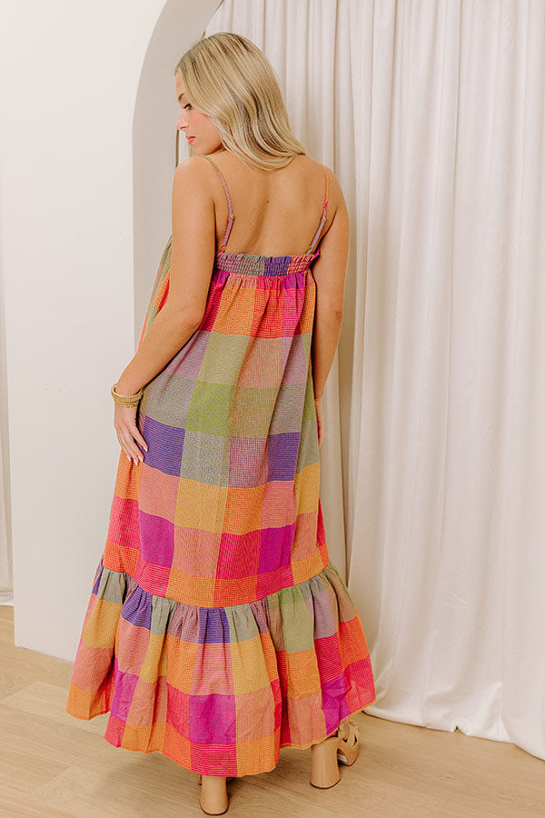 Premium Sedona Sunsets Color Block Midi Dress - Ultimate Summer Style