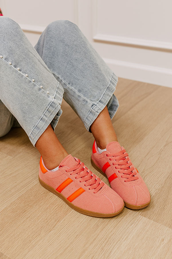 Ultimate Comfort: The Sutton Faux Suede Sneaker in Pink