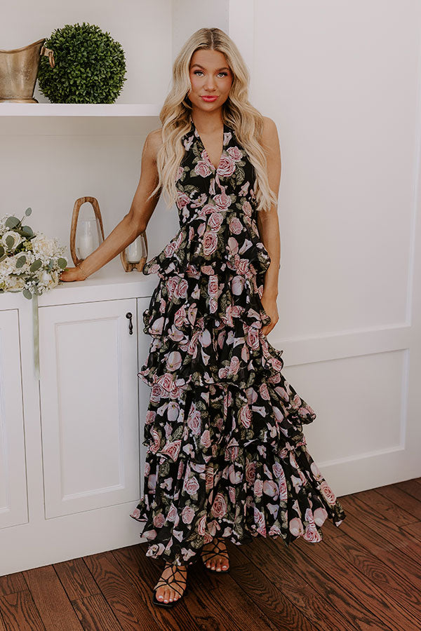 Ultimate Botanical Bliss Tiered Maxi Dress