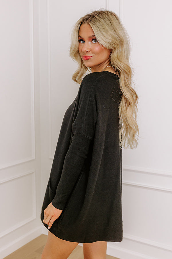 Ultimate Cozy Everyday Sweater Top - Classic Black