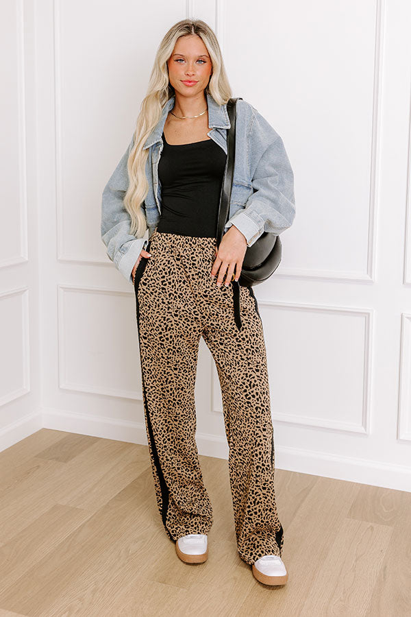 Ultimate Lucy High Waist Knit Pants - Leopard Print