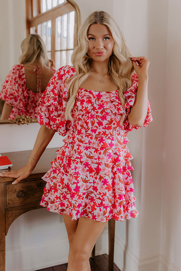 Premium Floral Tiered Mini Dress – Ultimate Party Essential