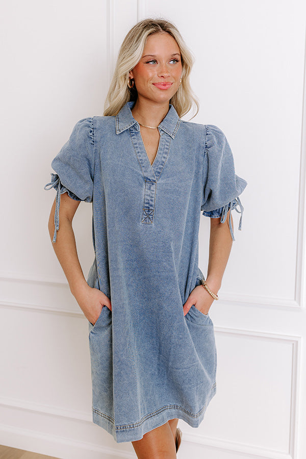 Ultimate Bistro Chic Denim Mini Dress