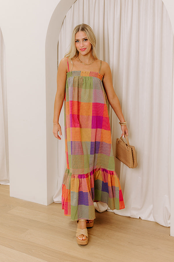 Premium Sedona Sunsets Color Block Midi Dress - Ultimate Summer Style