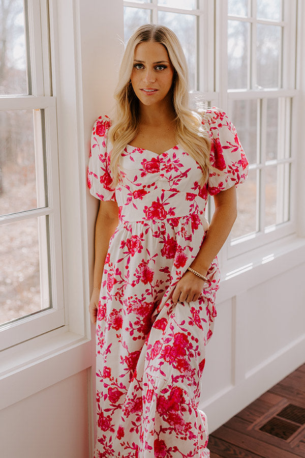 Ultimate Floral Maxi Dress - Hot Pink Elegance