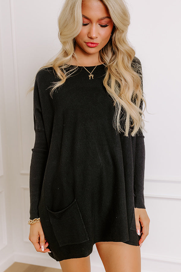 Ultimate Cozy Everyday Sweater Top - Classic Black