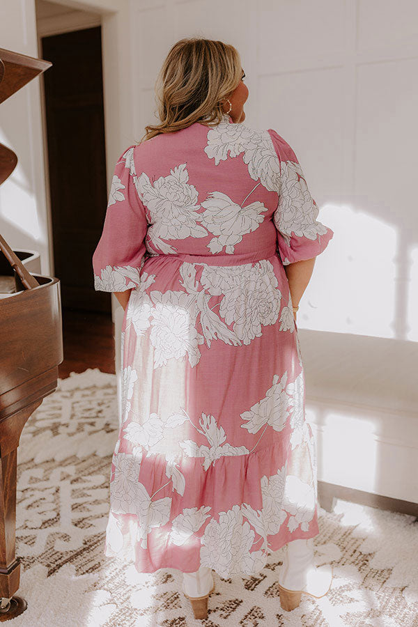 Ultimate Floral Midi Dress - Blush Curves Edition