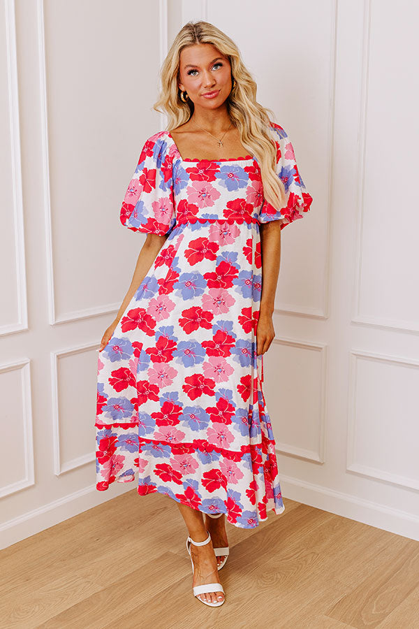 Premium Wildflower Dreams Midi Dress