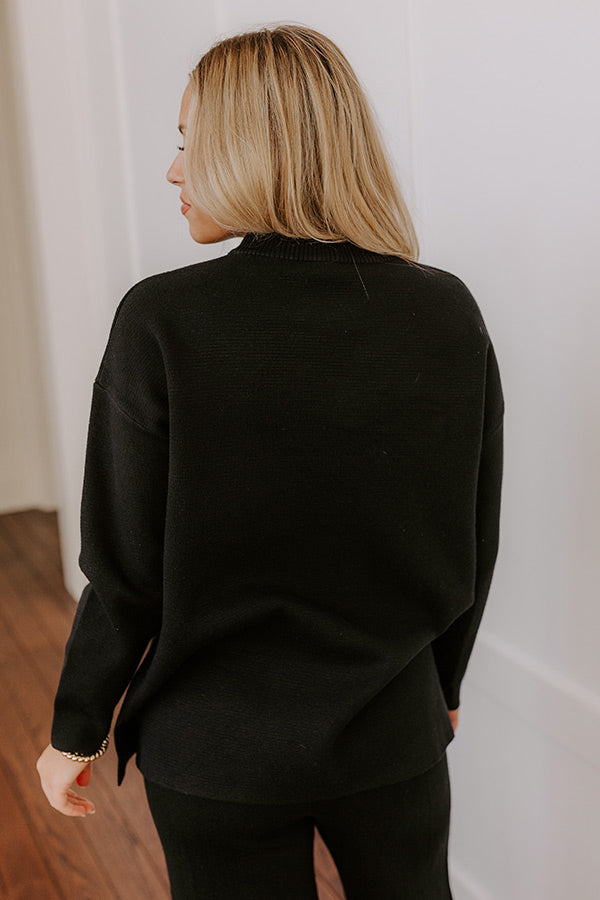 Premium Small Town Bistro Knit Sweater - Ultimate Comfort in Black