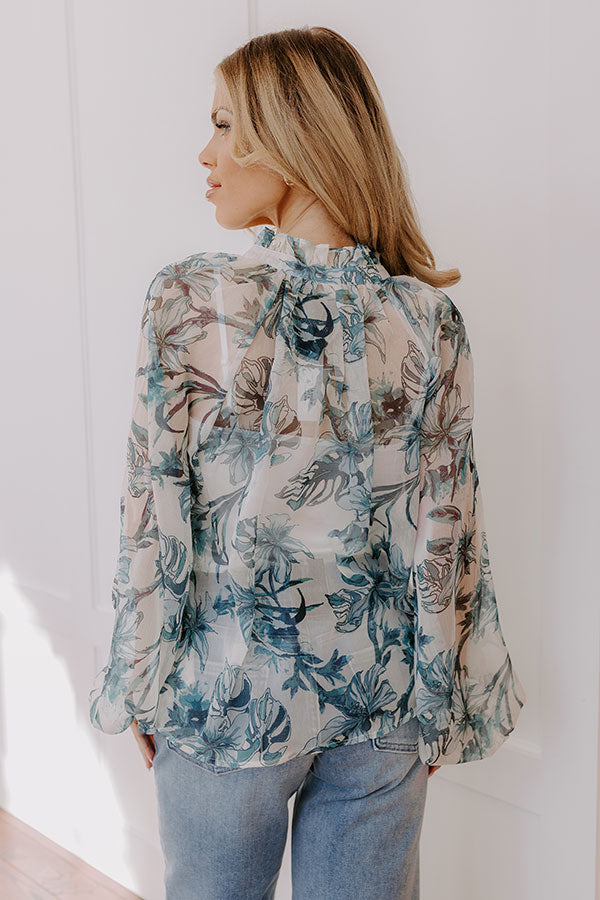 Ultimate Tropical Secret Garden Floral Top