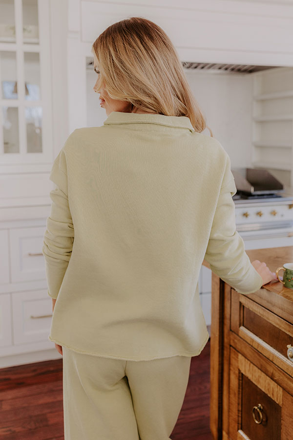 Premium Cozy Cues Sweatshirt - Light Chartreuse | Ultimate Comfort Style