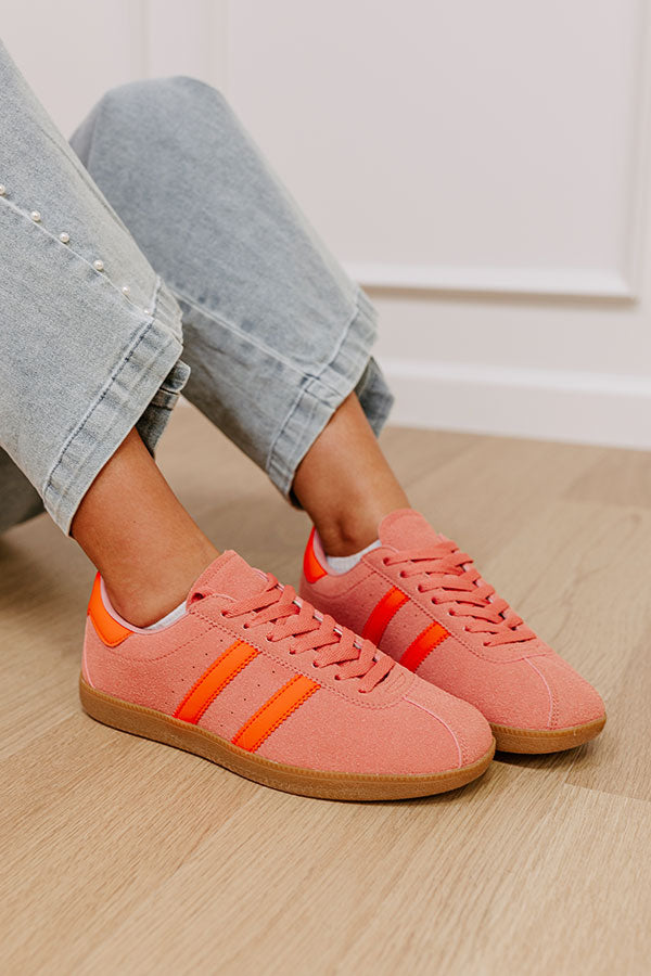 Ultimate Comfort: The Sutton Faux Suede Sneaker in Pink