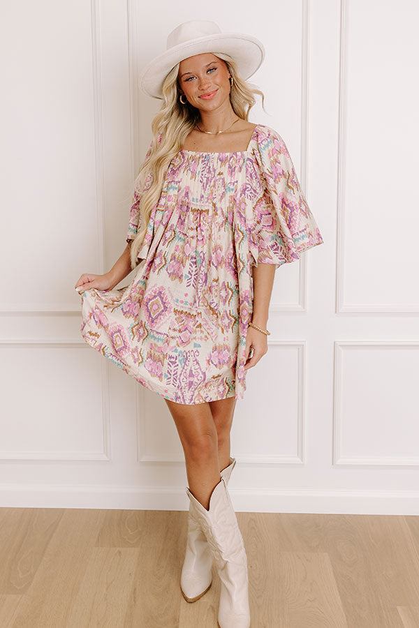 Ultimate Wisteria Wonder Mini Dress - Flowy Violet Style