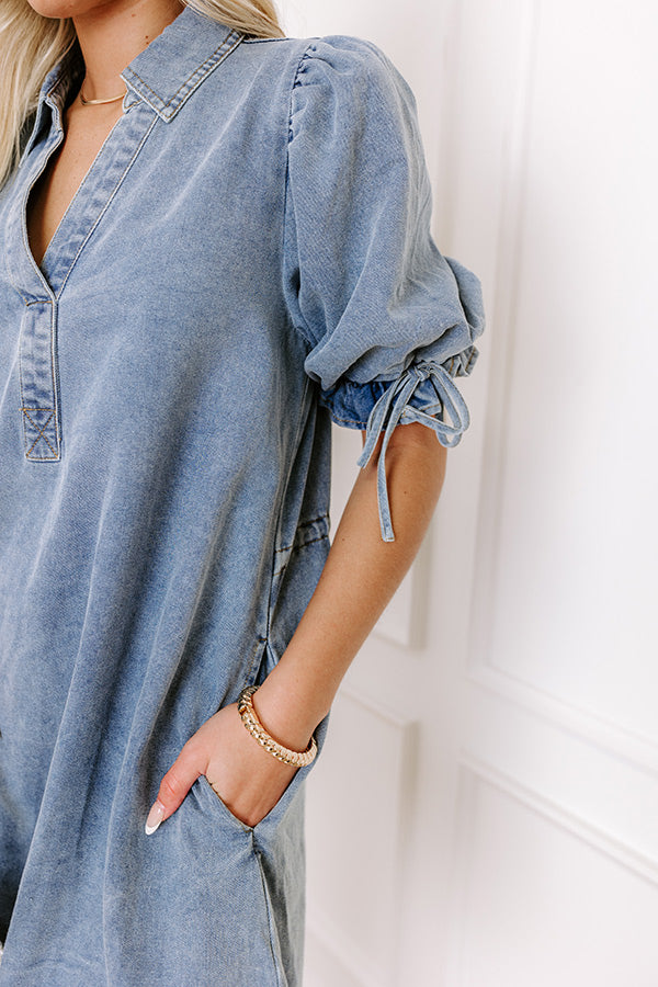 Ultimate Bistro Chic Denim Mini Dress