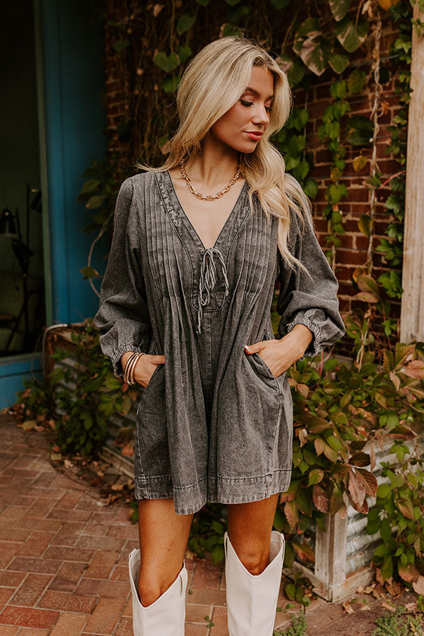 Premium Vintage Black Denim Romper - Ultimate City Chic Style