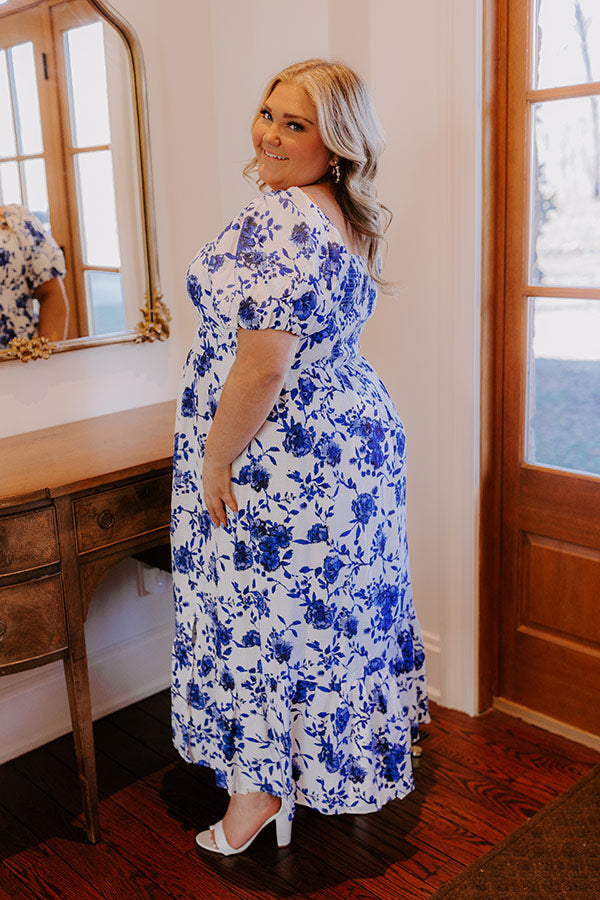 Ultimate Royal Blue Floral Maxi Dress - Sweet Surprise Collection