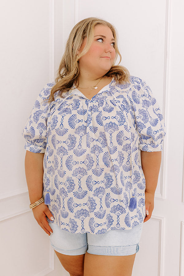 Premium Blue Tassel Shift Top - Ultimate Style for Every Occasion