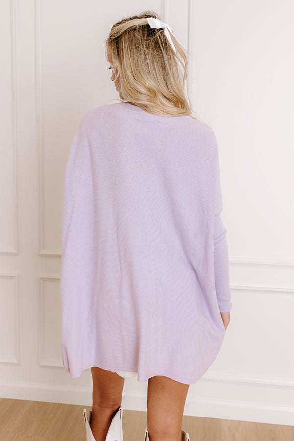 Premium Lavender Cozy Sweater Top - Effortless Chic