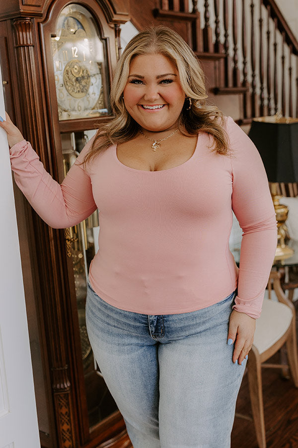 Ultimate Sassy & Chic Pink Curves Top - Premium Fit