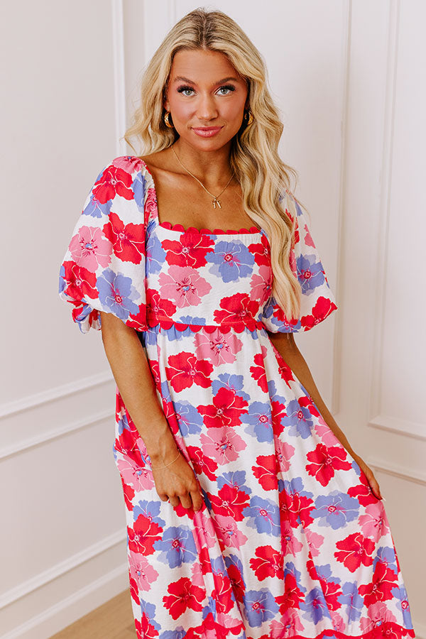 Premium Wildflower Dreams Midi Dress